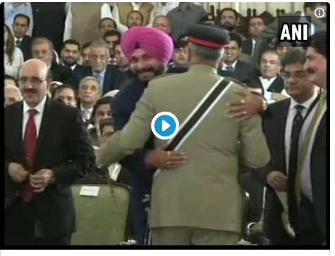 Navjot Sidhu Hug With Pak Army Chief, Creates Row