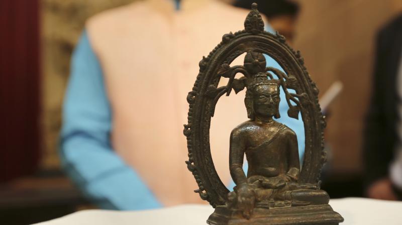 London Police returns stolen 12th century Buddha statue to India on I-Day
