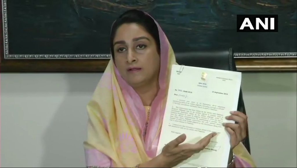 'Sidhu went to an enemy nation, weeks passed, he couldn't produce any doc': Harsimrat Badal on Kartarpur corridor