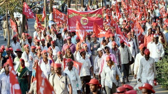 Farmers-workers rally in national capital demanding loan waiver, min wage of Rs 18,000 Farmers-workers rally in national capital demanding loan waiver, min wage of Rs 18,000