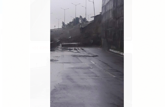 Patiala : Heavy Rain Leads to Collapse of Bypass near Dakala overbridge