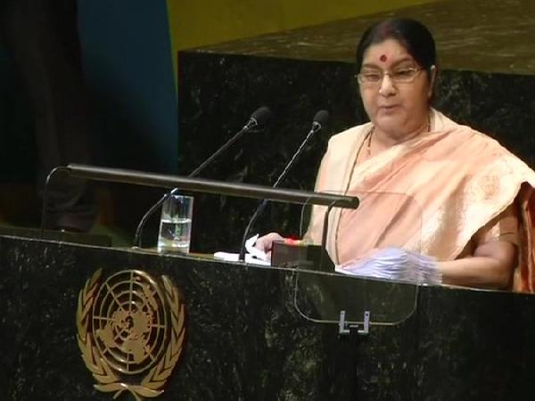 Sushma Swaraj attacks Pakistan over terrorism issue in UN General Assembly