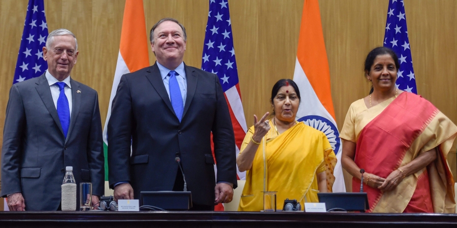 2+2 talks: India, US ink critical def pact; discuss cross-border terror, H1B