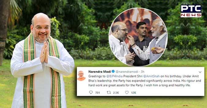 PM Modi, Chief Ministers; BJP leaders greet Amit Shah on his birthday