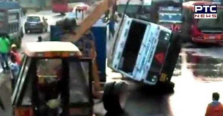 3 injured after two container trucks topple in Maharashtra