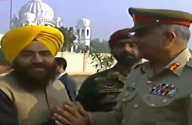 Pro-Khalistan separatist leader seen shaking hands with Pak Army Chief