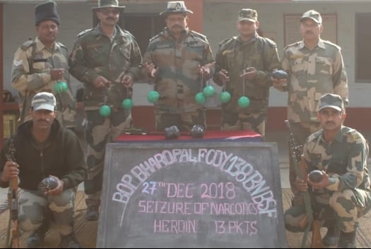 Heroin worth Rs 25 crores seized by BSF along Indo-Pakistan border