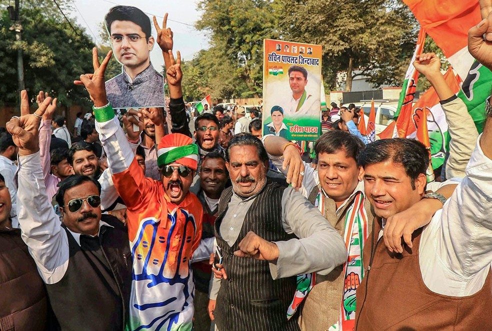 Cong makes big gains in Assembly polls in Hindi heartland; TRS and MNF won in Telangana & Mizoram respectively