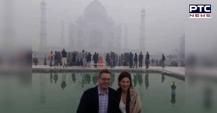 Iceland Foreign Minister visits Taj Mahal with wife