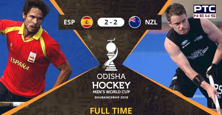 Odisha Hockey Men’s World Cup: New Zealand overcomes 0-2 deficit to hold Spain