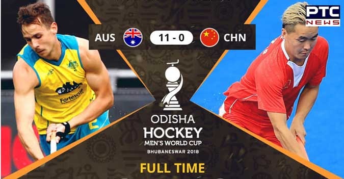 Odisha Hockey Men’s World Cup : Australia trounce China 11-0, Hat trick of goals by Blake Gowers