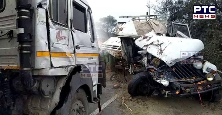Watch: Fog Horror: 1 died in truck- Mahindra pick up collision in Mamdot