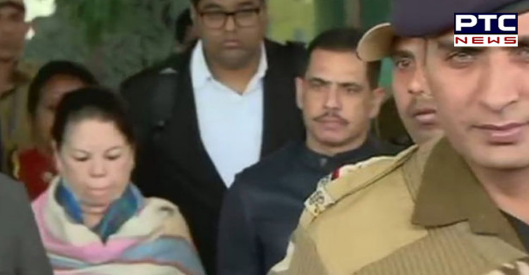 Robert Vadra, mother appear before ED in Jaipur in land deal case