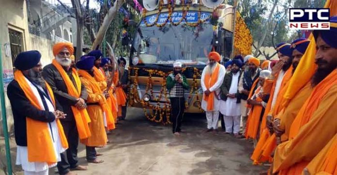 ਸ੍ਰੀ ਗੁਰੂ ਨਾਨਕ ਦੇਵ ਜੀ ਦੇ 550ਵੇਂ ਪ੍ਰਕਾਸ਼ ਗੁਰਪੁਰਬ ਨੂੰ ਸਮਰਪਿਤ ਸ਼ਬਦ ਗੁਰੂ ਯਾਤਰਾ ਬਠਿੰਡਾ ਤੋਂ ਅਗਲੇ ਪੜਾਅ ਲਈ ਰਵਾਨਾ Shabad Guru Yatra Gurdwara Patshahi Bathinda Next step Depart