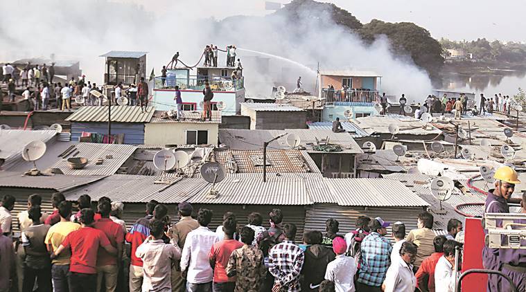 Shanties gutted in fire in Nashik