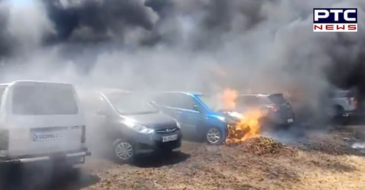 Watch: Fire at Aero India 2019 show in Bengaluru, 300 vehicles gutted