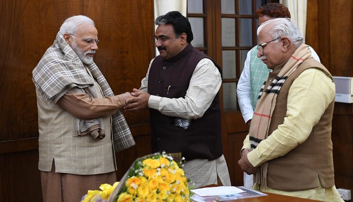 जींद की शानदार जीत के बाद PM मोदी से मिले खट्टर और मिड्ढा