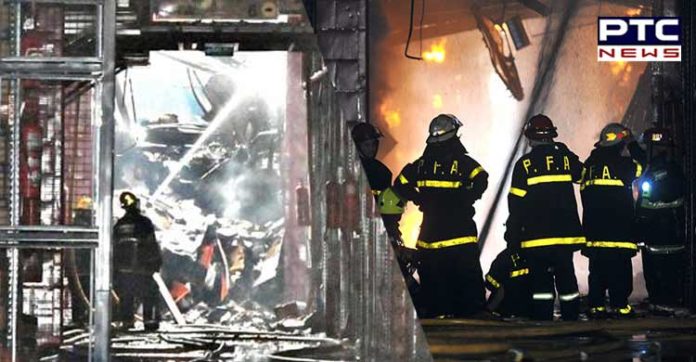 Argentina hotel Fire Elderly woman death ,112 injured