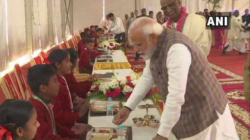 Akshaya Patra: PM Modi serves food to underprivileged children in Vrindavan