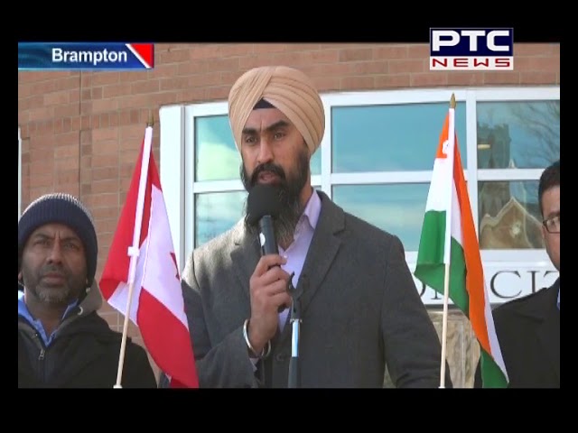 Candle Vigil at Brampton City Hall for CRPF Soldiers