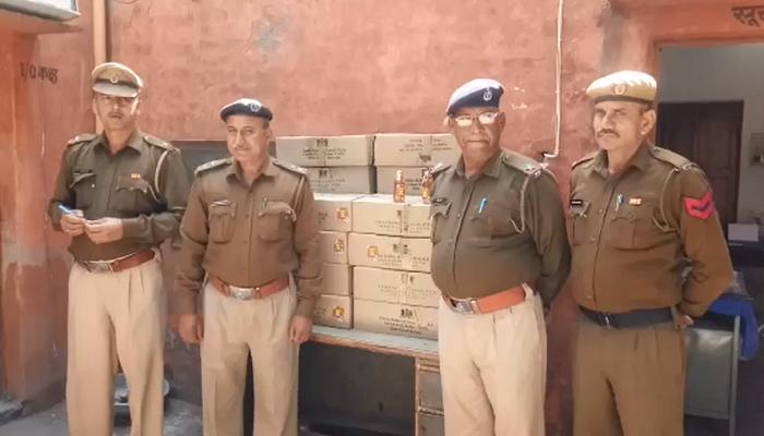 चुनाव को लेकर पुलिस हुई मुस्तैद, अवैध शराब की 1300 बोतलें बरामद