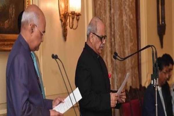 President administers oath of office to Justice Pinaki Chandra Ghose as country's first Lokpal