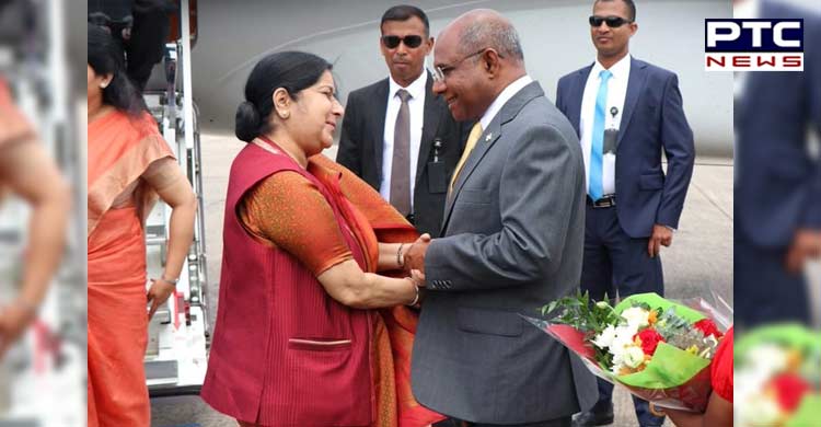 Sushma Swaraj Meets Maldivian President Ibrahim Mohamed Solih