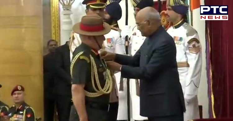 President confers Param Vishisht Seva Medal to Army Chief Bipin Rawat