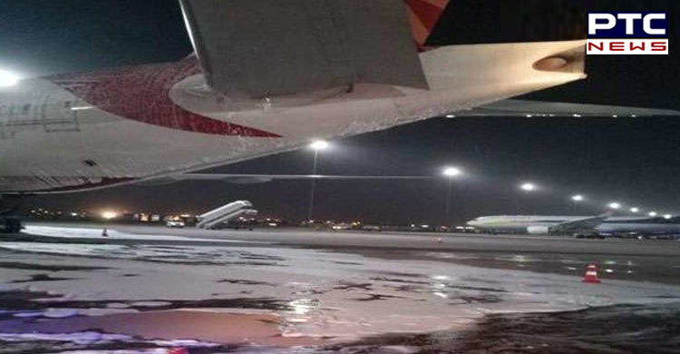 WATCH VIDEO: San Francisco bound Air India aircraft catches fire in repair hanger