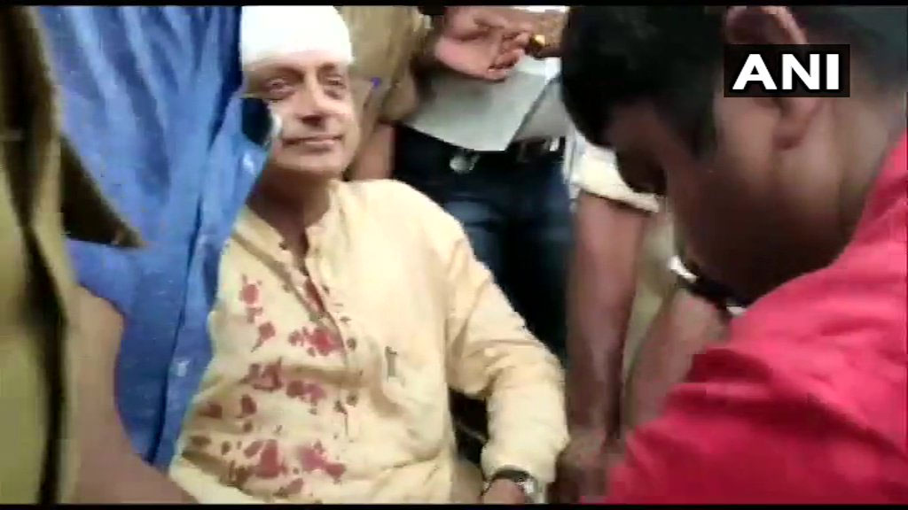 Shashi Tharoor hospitalized after head injuries during a ritual in Kerala