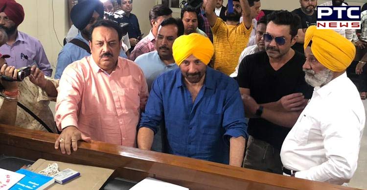 Sunny Deol files nomination from Gurdaspur parliamentary constituency