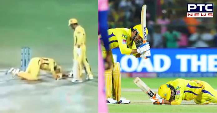 IPL 2019: ਮੈਚ ਦੌਰਾਨ ਧੋਨੀ ਨੇ ਜਡੇਜਾ ਦੇ ਸਿਰ 'ਚ ਮਾਰਿ ipl