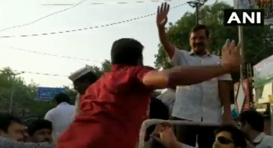 Kejriwal slapped by man during roadshow in Moti Nagar at National Capital
