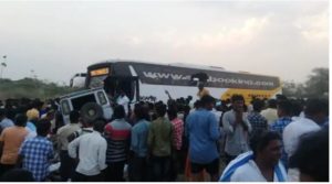 Andhra Pradesh bus collides with jeep 13 people killed