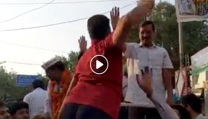 Kejriwal Slapped Kejriwal Slapped