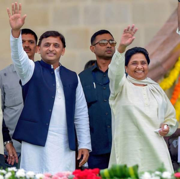 Akhilesh Yadav meets Mayawati A day after Lok Sabha exit polls predicted gains for the SP-BSP alliance in UP