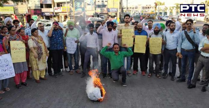 ਪਟਿਆਲਾ: ਫਰੀਦਕੋਟ ਜਸਪਾਲ ਕਾਂਡ ਦੇ ਵਿਰੋਧ ਵਿੱਚ ਪੰਜਾਬ ਸਰਕਾਰ ਅਤੇ ਪੁਲਿਸ pti