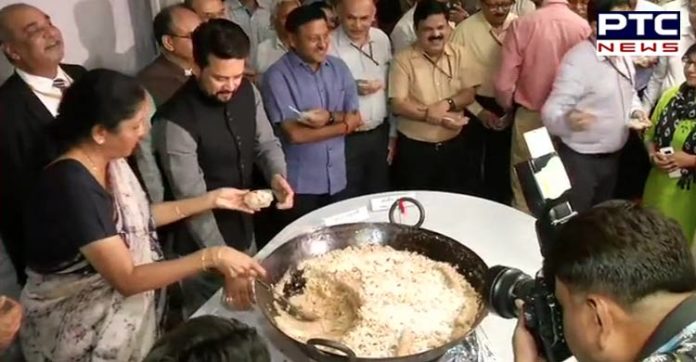 Halwa Ceremony at Finance Ministry before Union Budget 2019-20 Halwa Ceremony, Finance Ministry, Union Budget