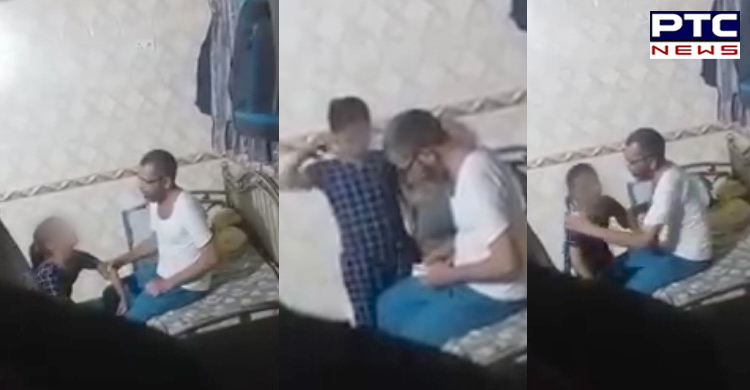 An Elderly man molests a teenager, video goes viral