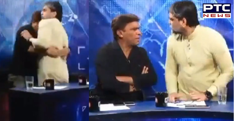 Pakistani Journalist beaten by PTI leader on a Live debate, Watch video