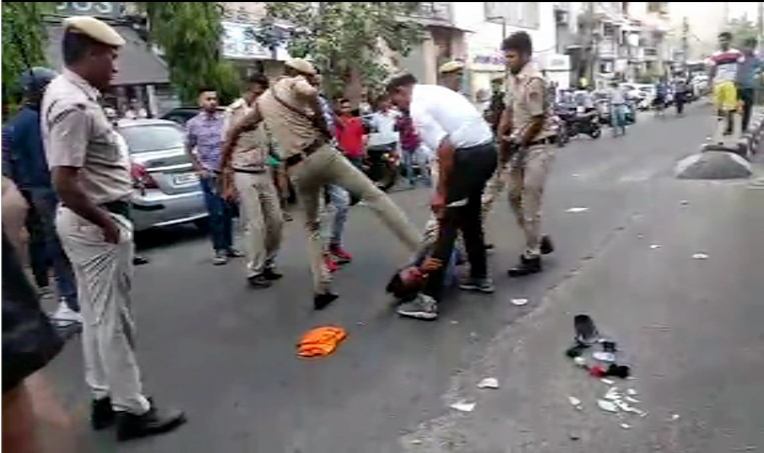 Policemen brutally beat a Sikh man & his son; tension between police, Sikh community in North Delhi