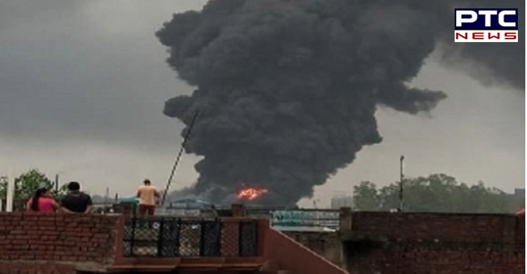 Massive Fire in a PCPL Chemical factory in Derabassi