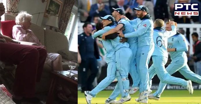 Elderly Cricket fan's reaction during England vs New Zealand World Cup Final, watch video Elderly Cricket fan's reaction during England vs New Zealand World Cup Final, watch video