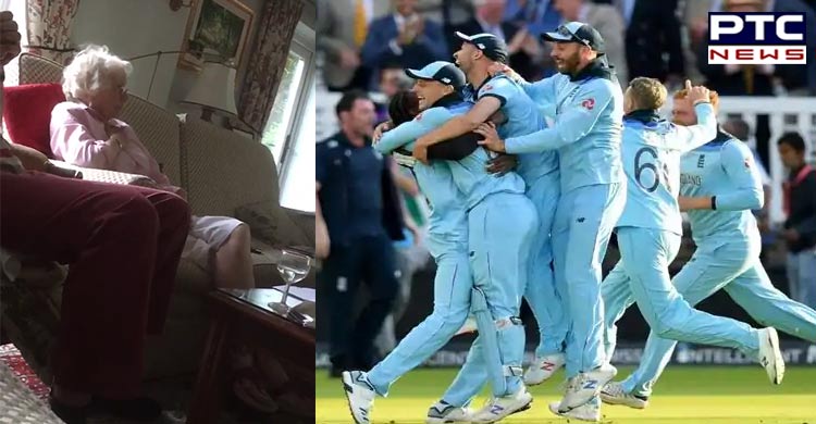 Elderly Cricket fan's reaction during England vs New Zealand World Cup Final, watch video