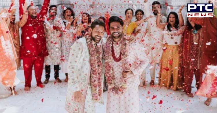 America: Two Indian Men gets married in New Jersey, people congratulate