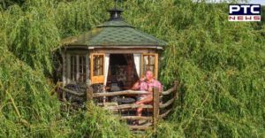 England: Grandad tree house in his back garden with two beds, ten seats
