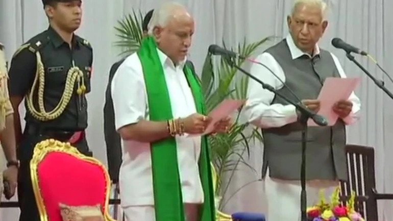 BS Yediyurappa sworn in as Karnataka chief minister for the 4th time