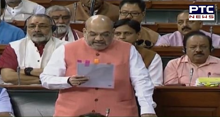 Amit Shah moves the resolution to revoke Article 370 in Jammu and Kashmir, in Lok Sabha