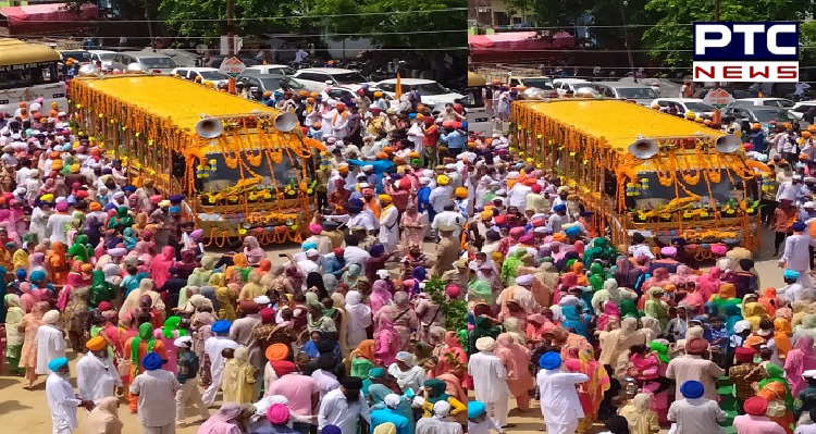 International Nagar Kirtan departs from Shahjahanpur to Gurudwara Sri Guru Teg bahadur Sahib in Lucknow, Uttar Pradesh