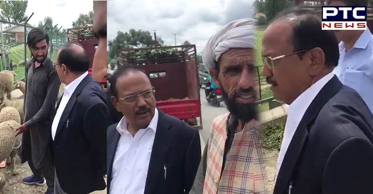 NSA Ajit Doval in Jammu and Kashmir, interacts with shopkeepers, ahead of Bakra Eid 2019